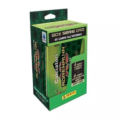 PANINI Serie A 2025/2026 ADRENALYN plechová krabička (hranatá) 01-9121