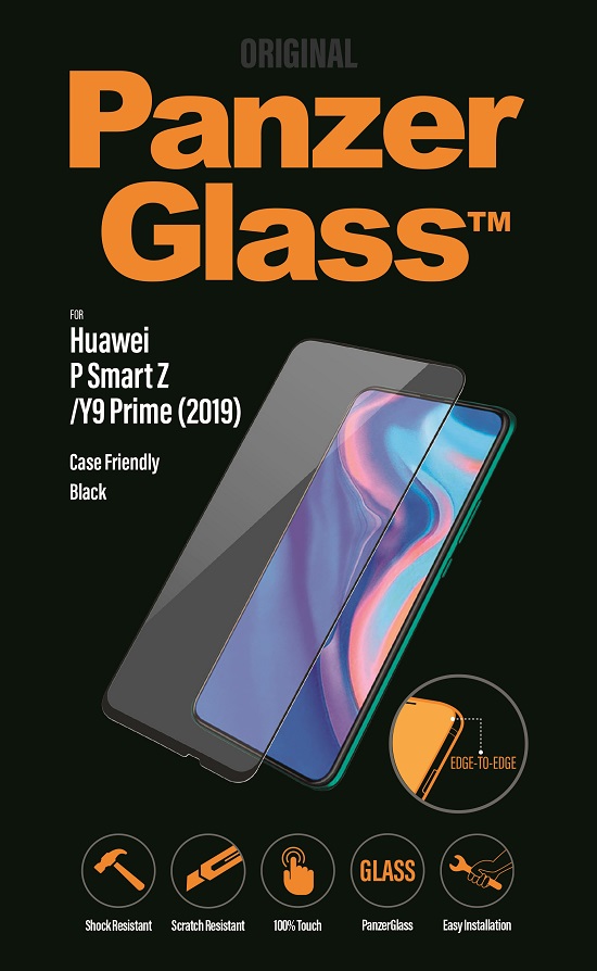 PanzerGlass Case Friendly - Ochrana obrazovky - černá, křišťálově čistá - pro Huawei P Smart Z 5350