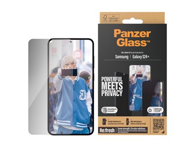 PanzerGlass - Ochrana obrazovky pro mobilní telefon - ultraširoký střih s EasyAligner - sklo - s be P7351