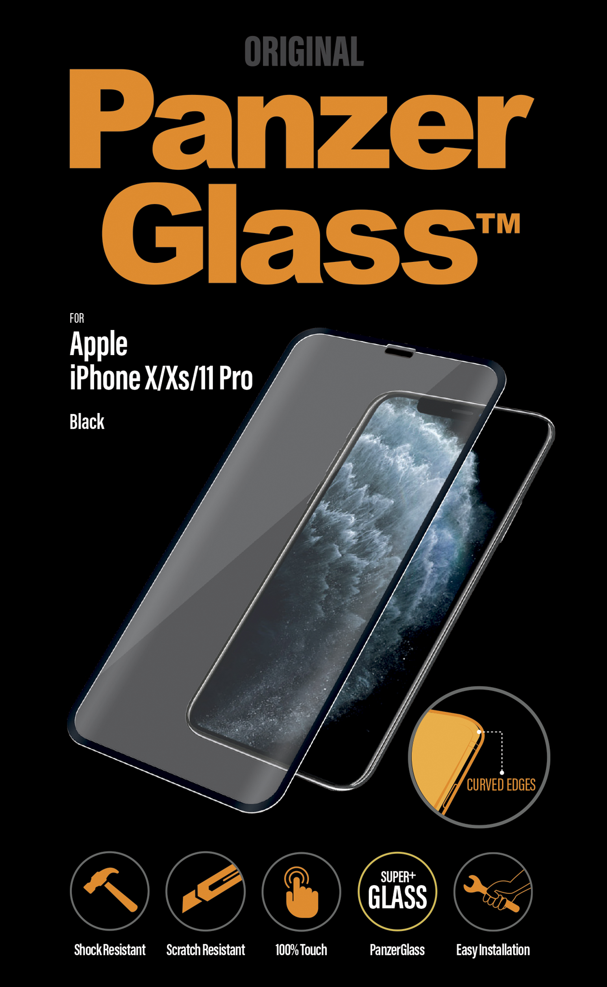 PanzerGlass Original - Ochrana obrazovky - křišťálově čistá - pro Apple iPhone 11 Pro, X, XS 2670