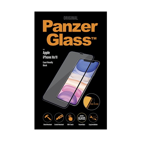 PanzerGlass - Tvrdené sklo Case Friendly pre iPhone 11/XR, čierna 5711724026652