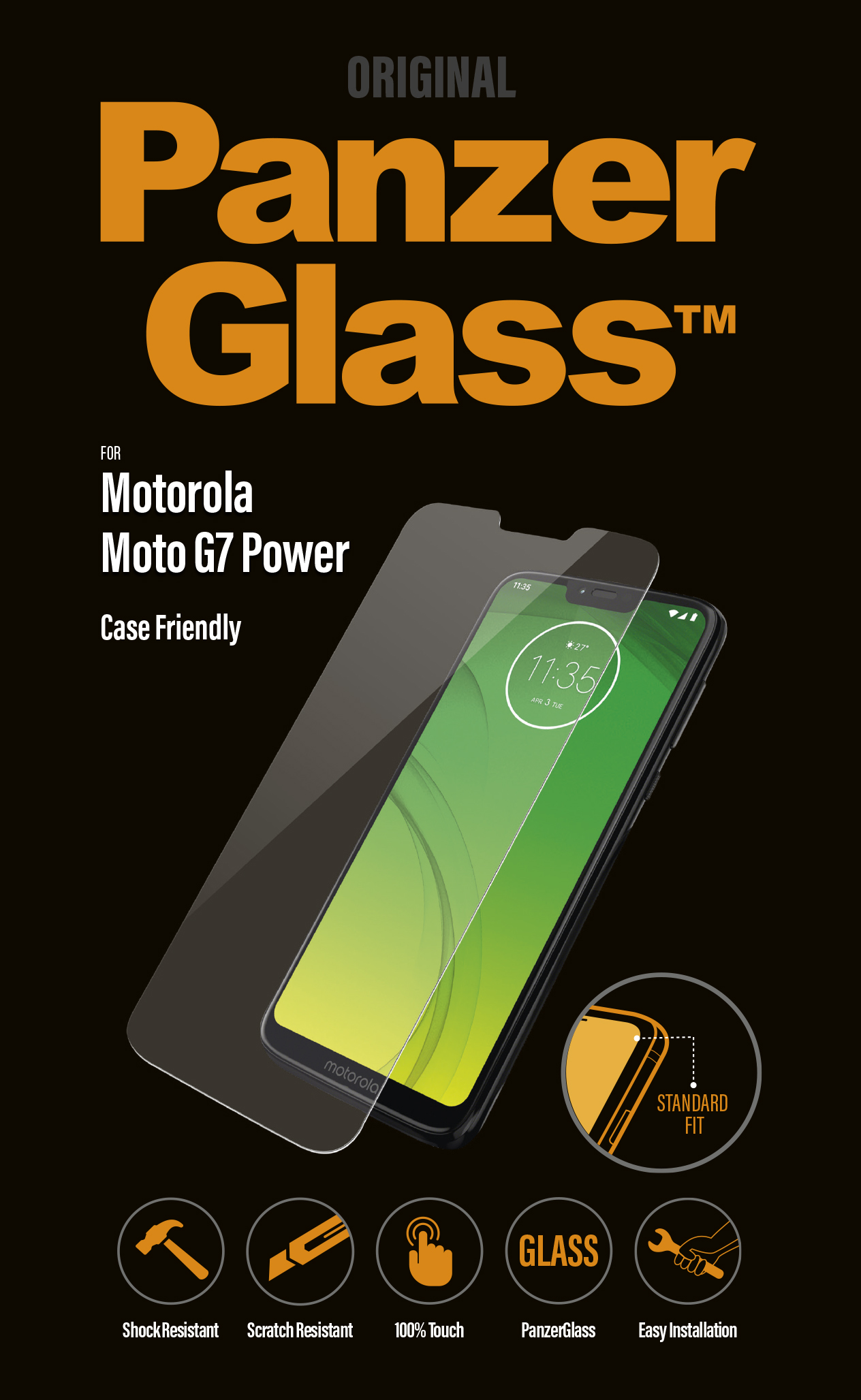 PanzerGlass - Tvrdené sklo Case Friendly pre Motorola Moto G7 Power, číra 5711724065170