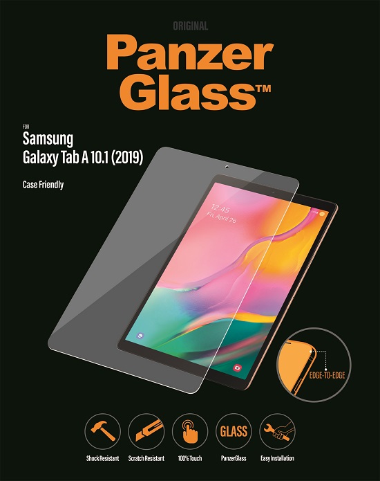 PanzerGlass - Tvrdené sklo Case Friendly pre Samsung Galaxy Tab A 10.1 2019, číra 7199