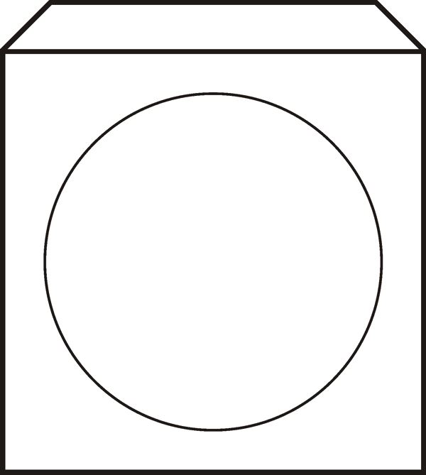 Papírová obálka pro CD nebo DVD s okénkem 50 ks K-125X125/B/50