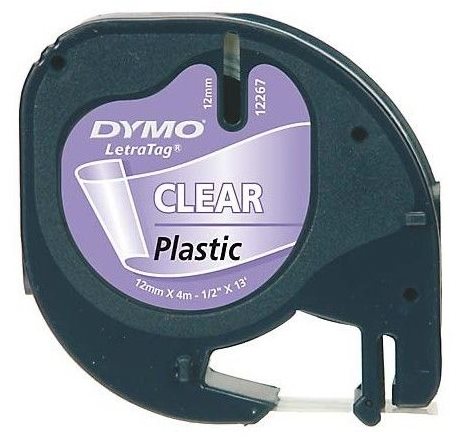 páska DYMO 16951 (12268) LetraTag Transparent Plastic Tape (12mm) S0721550/540/530