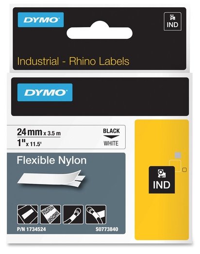 páska DYMO 1734524 D1 Black On White Flexible Nylon Tape (24mm) S0773840