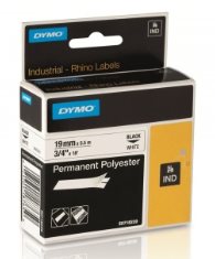 páska DYMO 18765 (18484) PROFI D1 RHINO Black On White Permanent Polyester Tape (19mm) S0718220
