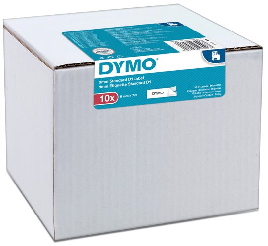 páska DYMO 40913 D1 Black On White Tape (9mm) (10ks) 2093096