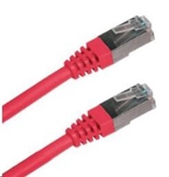 Patch kabel Cat6A, S-FTP - 1m, červený
