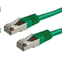 Patch kábel Cat6A, S-FTP - 3 m, zelený PK-SFTP6A-030-GREEN
