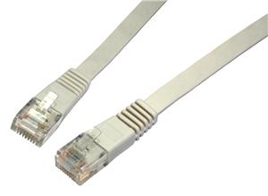 Patch kabel plochý CAT5E UTP LSOH 10m šedý C5E-111GY-10MB