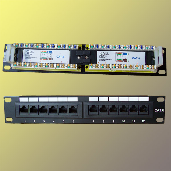Patch panel 10“ UTP cat6, 12portů 50271212562