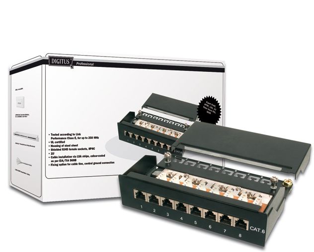 Patch panel 8 port Cat. 6 STP desktop DN-91608SD