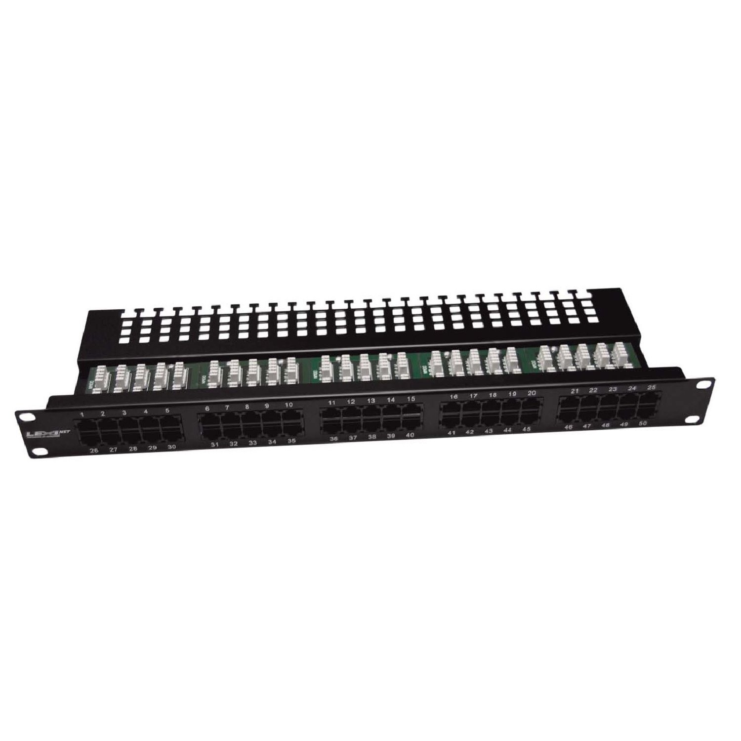 Patch panel LEXI-Net ISDN 50p. 1U - Black 505066