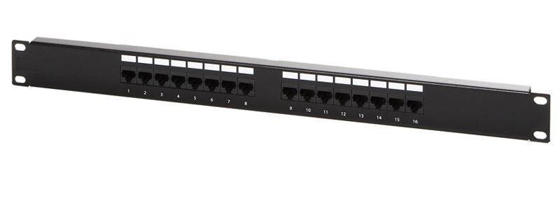 Patch panel UTP cat.5 16p. 1U,Black 50512197