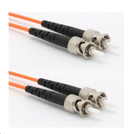 Patchcord optický MM OM2 50/125, ST-ST, 1m, LSOH oranžový OPA-50-ST/ST-1D-ZX