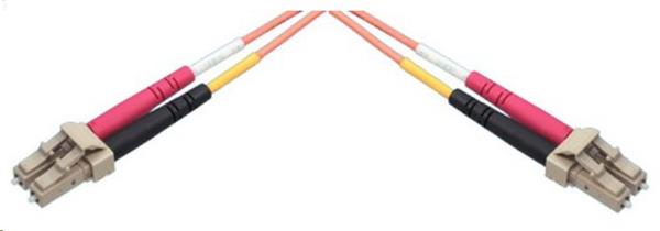 Patchcord optický MM OM3 50/125, LC-LC, 3m, LSOH aqua dup. 2x 2,8mm, I/L 0,2dB, R/L -35dB, OEM ZCOMA OPA-OM3-LC/LC-3D-ZX