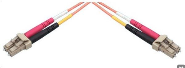 Patchcord optický MM OM4 50/125, LC-LC, 30m, LSOH barva aqua dup. 2x 2,8mm, I/L 0,2dB, R/L -35dB OPA-OM4-LC/LC-30D-ZX