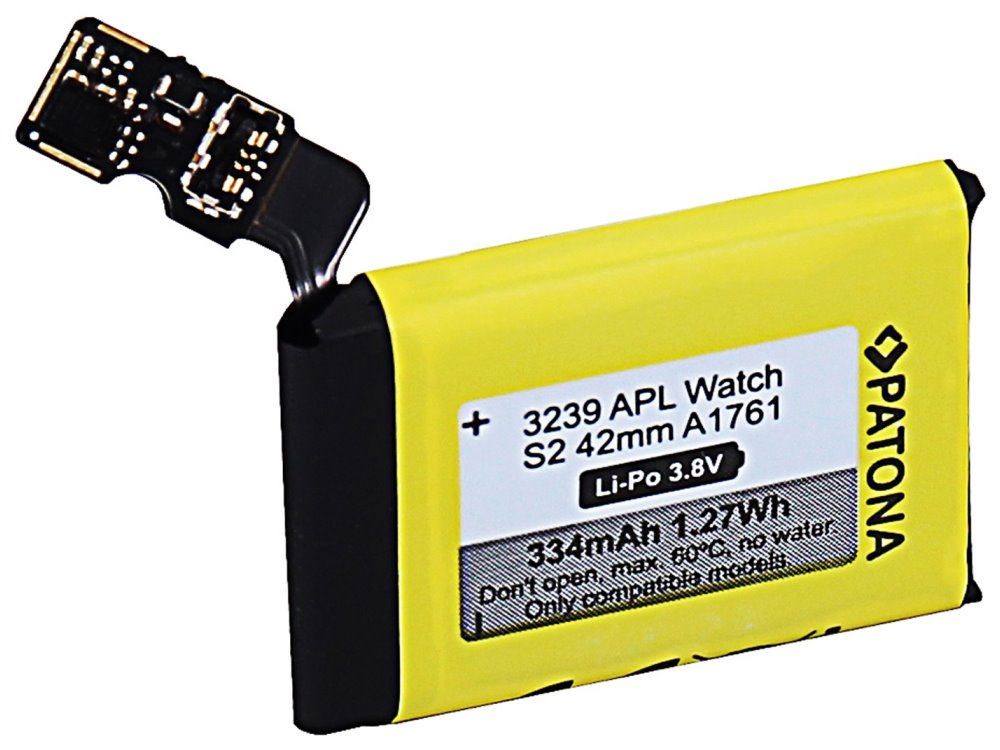 PATONA baterie pro chytré hodinky Apple Watch 2 334mAh A1761 42mm PT3239
