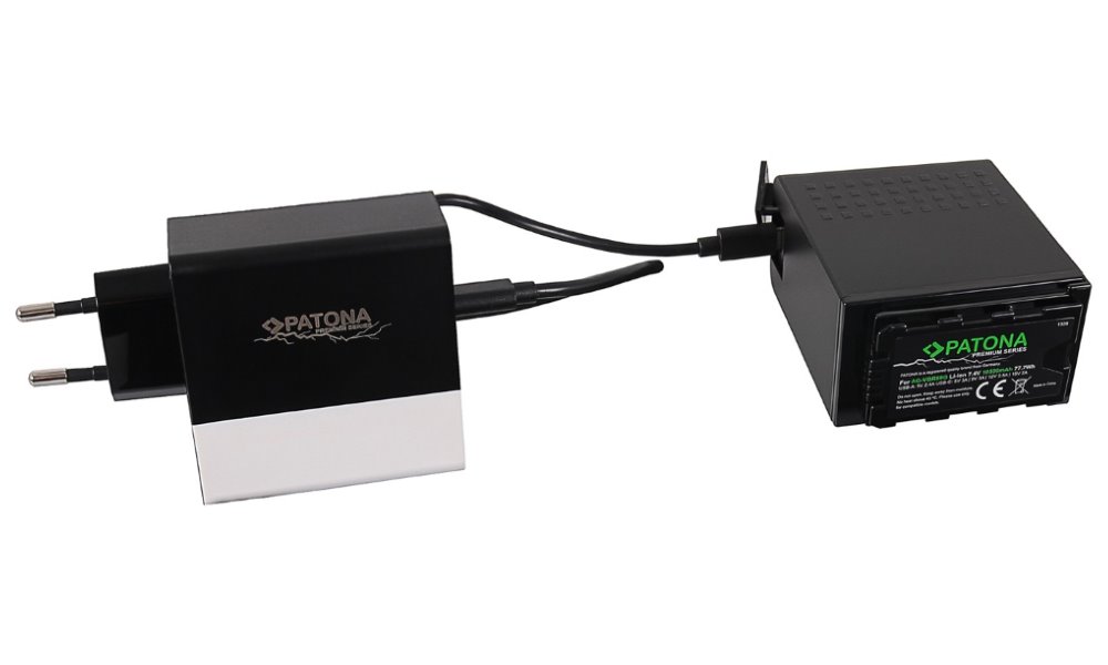PATONA baterie pro digitální kameru Panasonic AG-VBR89G 10500mAh 7,4V Li-Ion s USB-C + nabíječka PT1328