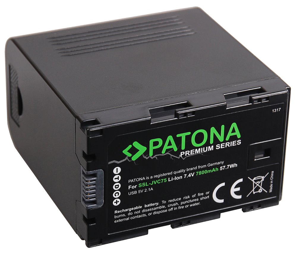 PATONA baterie pro digitální kameru SSL-JVC50/JVC75 7800mAh Li-Ion PREMIUM PT1317