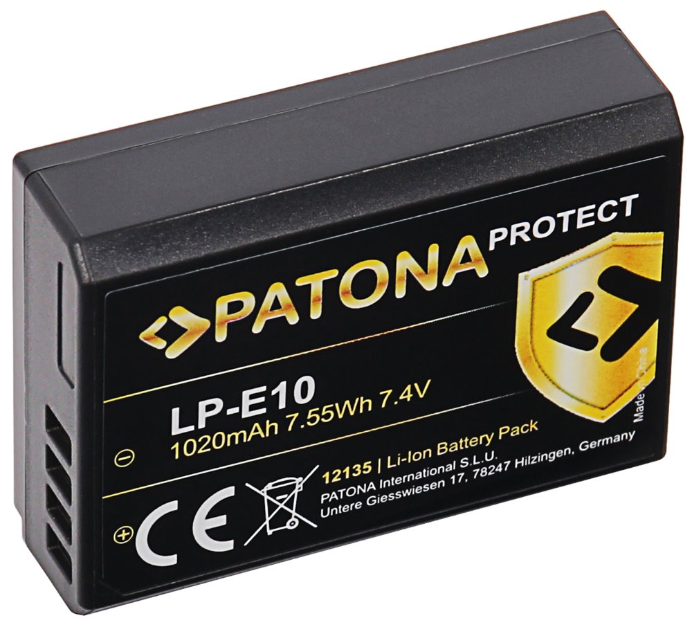 PATONA baterie pro foto Canon LP-E10 1020mAh Li-Ion Protect PT12135