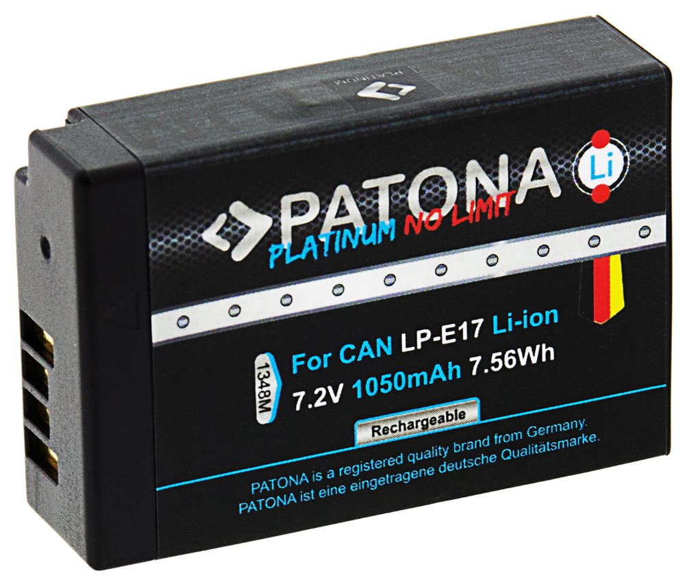 PATONA baterie pro foto Canon LP-E17 1050mAh Li-Ion Platinum Dekodovaná PT1348