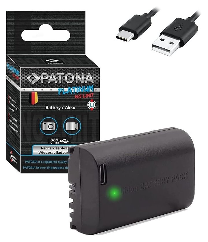 PATONA baterie pro foto Canon LP-E6NH 2250mAh Li-Ion Platinum USB-C nabíjení PT1353