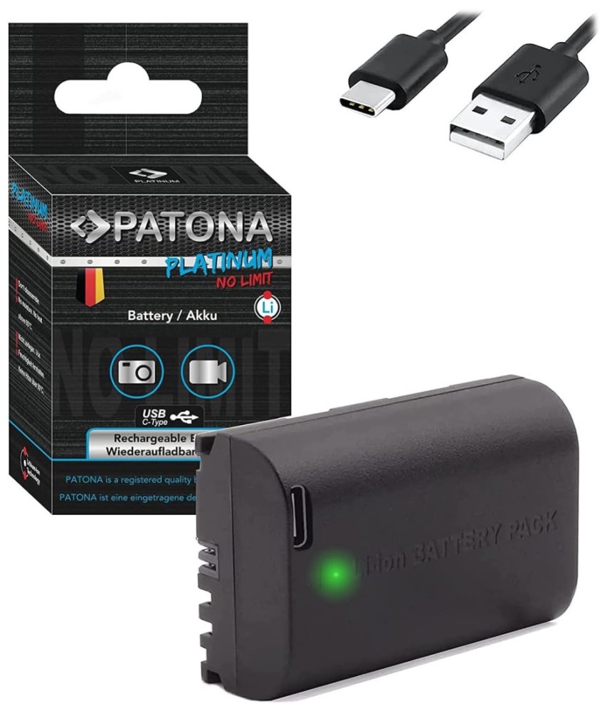 PATONA baterie pro foto Canon LP-E6NH 2250mAh Li-Ion Platinum USB-C nabíjení PT1361
