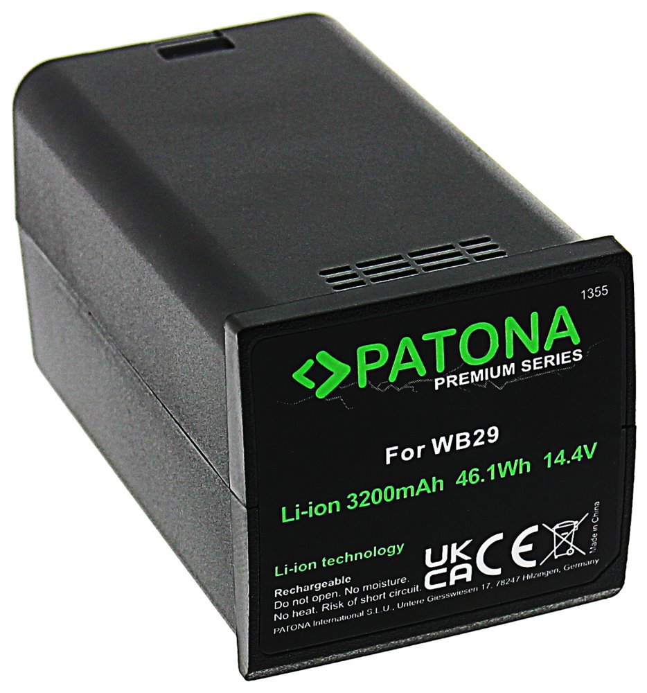 PATONA baterie pro foto GODOX AD200 3200mAh Li-Ion 14,4V WB29 PT1355