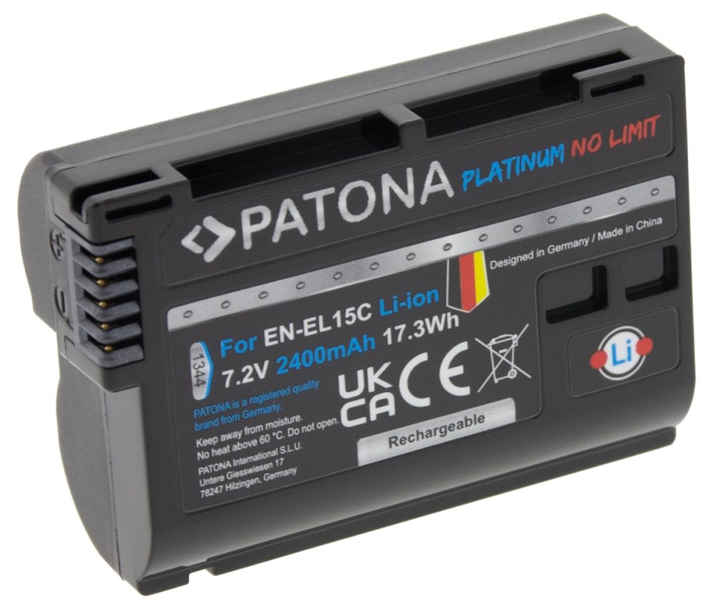 PATONA baterie pro foto Nikon EN-EL15C 2250mAh Li-Ion Platinum PT1344