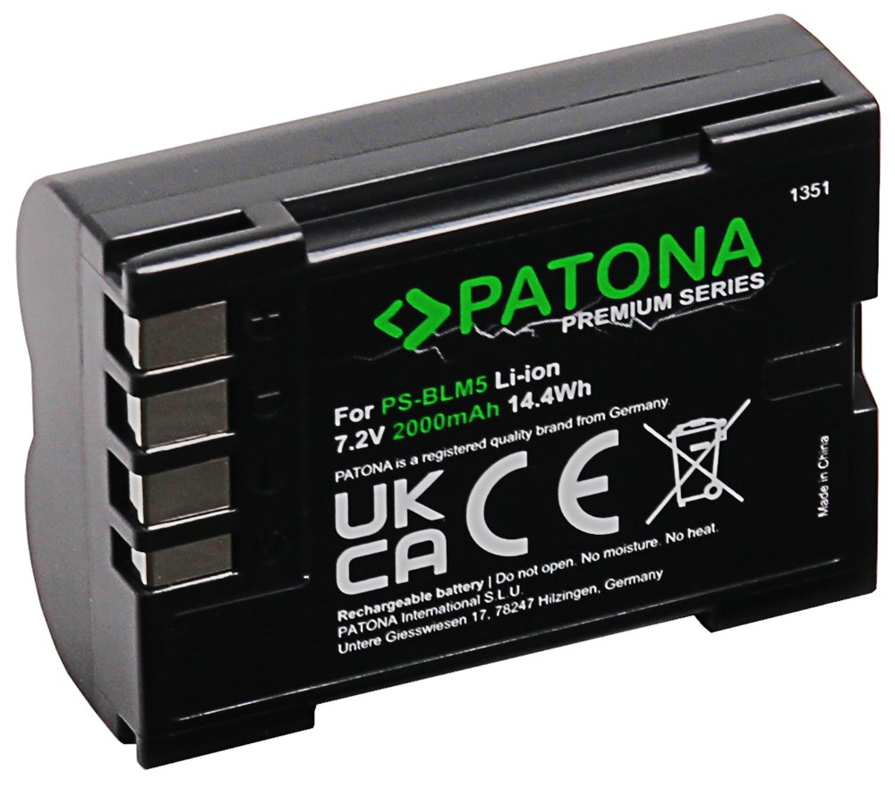 PATONA baterie pro foto Olympus BLM1/BLM5 2000mAh Li-Ion 7,2V Premium PT1351