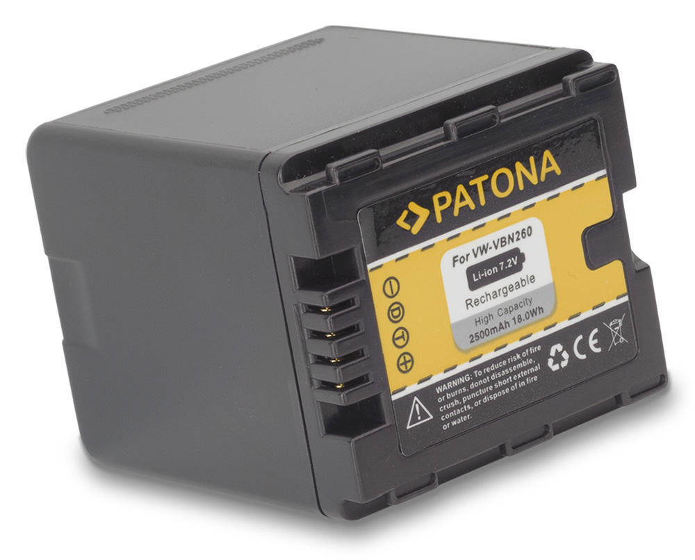 PATONA baterie pro foto Panasonic VBN260 2500mAh PT1105