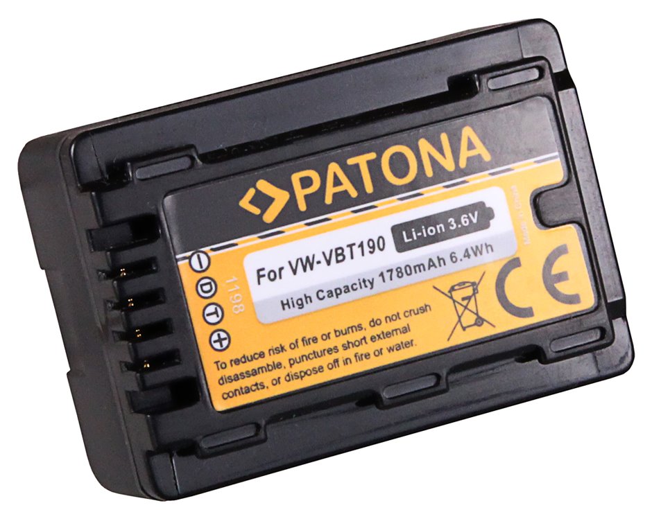 PATONA baterie pro foto Panasonic VW-VBT190 1780mAh Li-Ion PT1198
