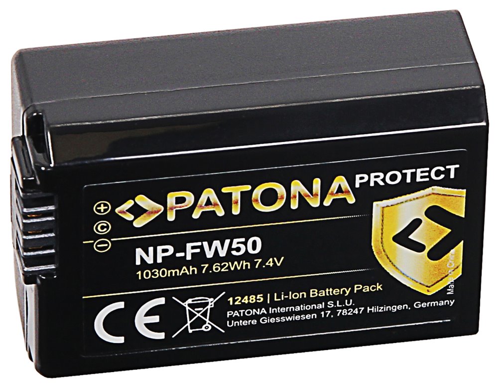 PATONA baterie pro foto Sony NP-FW50 1030mAh Li-Ion Protect PT12485
