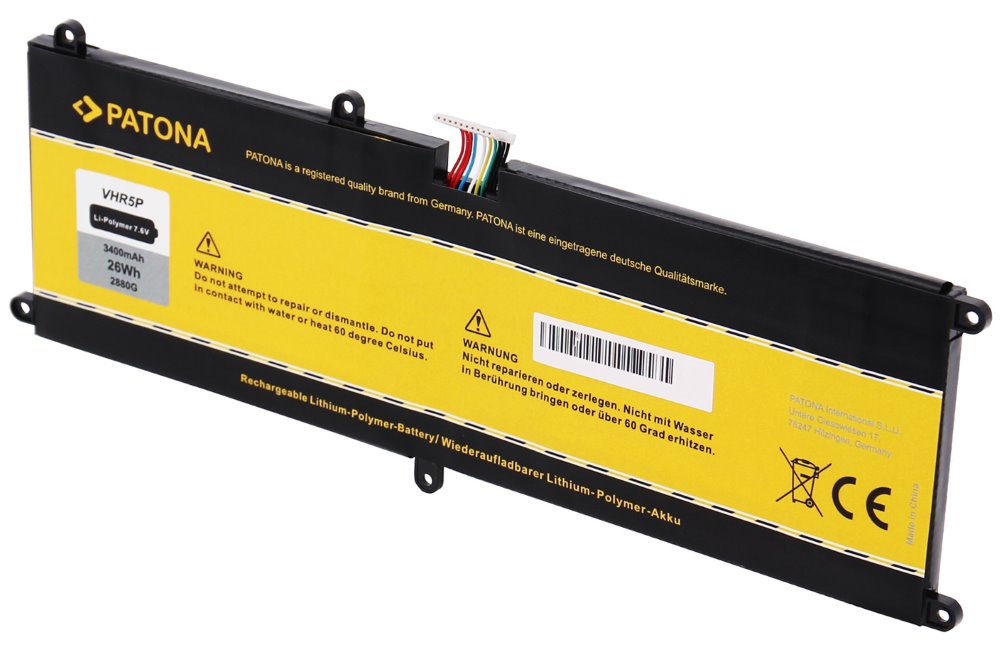 PATONA baterie pro ntb DELL Latitude 11 5175 3400mAh Li-Pol 7,6V 0RFH3V PT2880