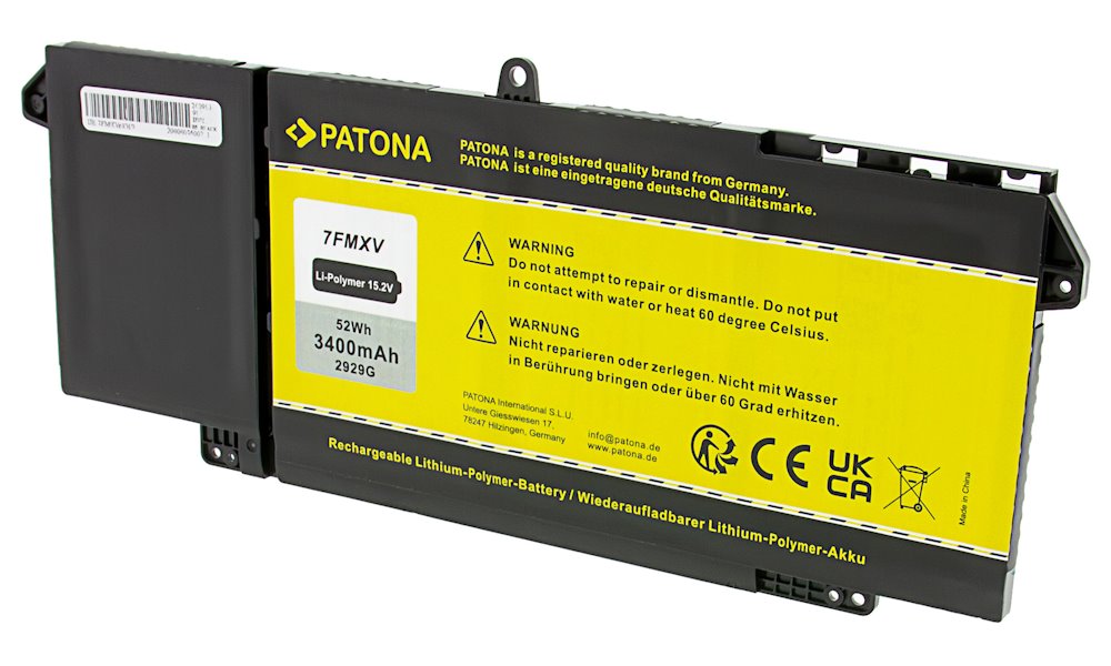 PATONA baterie pro ntb DELL Latitude 5320/7320/7420/7520 3400mAh Li-Pol 15,2V 7FMXV PT2929