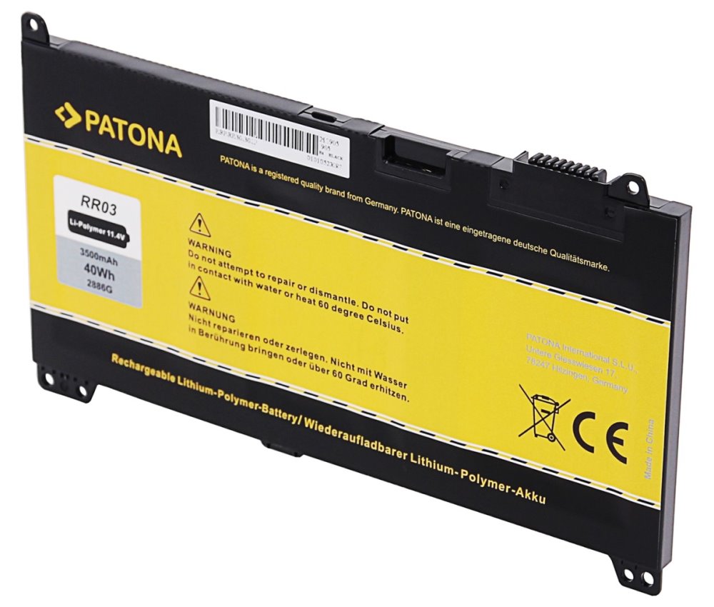 PATONA baterie pro ntb HP 430/440/450 G4 3500mAh Li-Pol 11,4V RR03XL PT2886