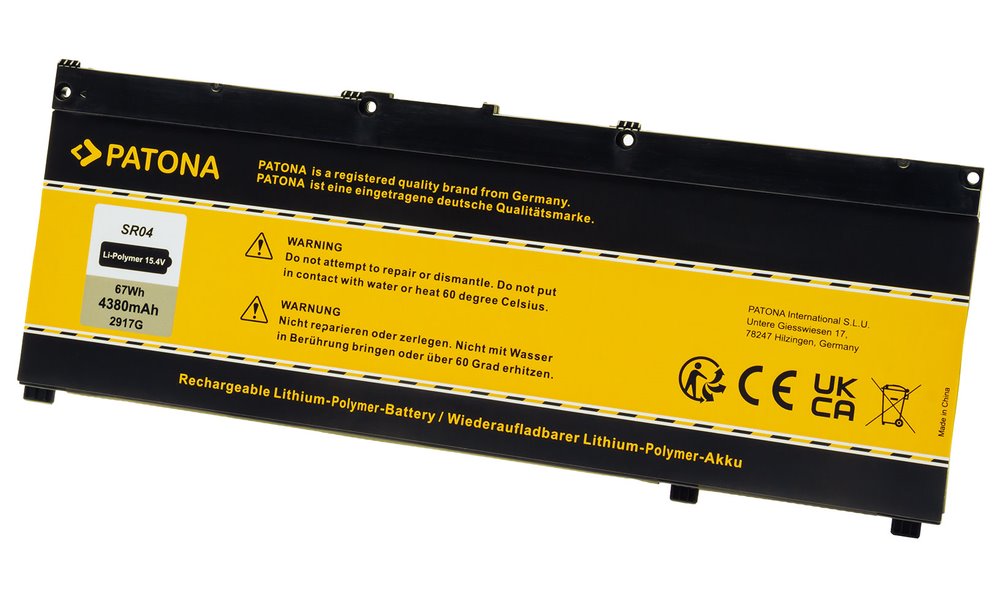 PATONA baterie pro ntb HP OMEN 15-ce/dc/cb Pavilion 15cx 4380mAh Li-Pol 15,4V SR03XL/SR04XL PT2917
