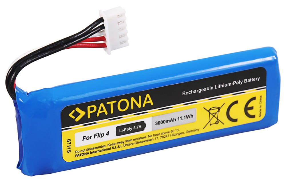 PATONA baterie pro reproduktor JBL Flip 4 3000mAh 3,7V Li-Pol GSP872693 01 PT6711