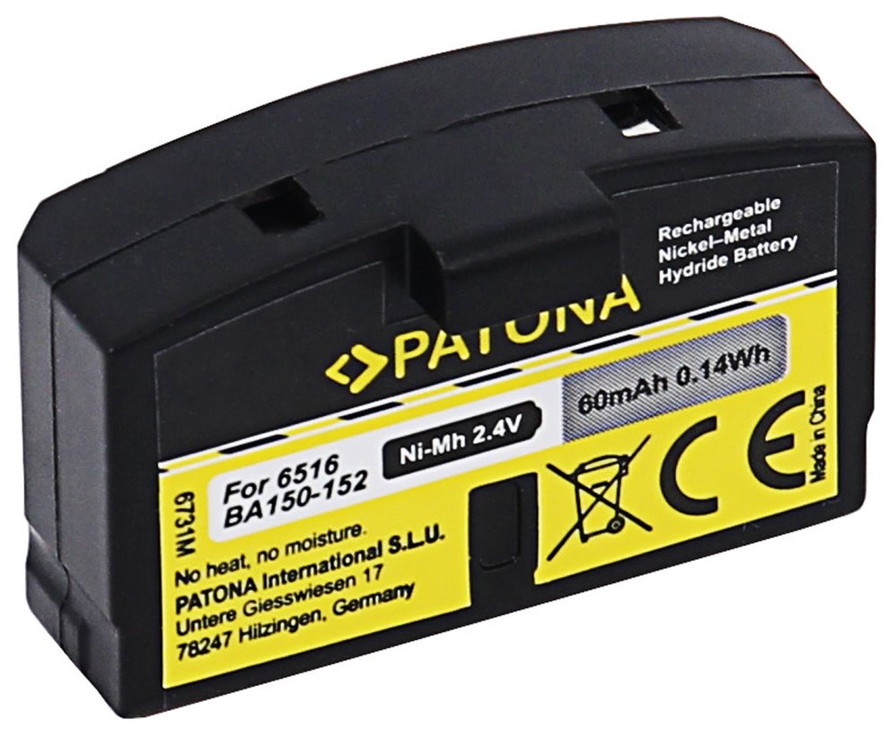 PATONA baterie pro sluchátka Sennheiser BA150/BA151/BA152 60mAh Ni-Mh 2,4V PT6731