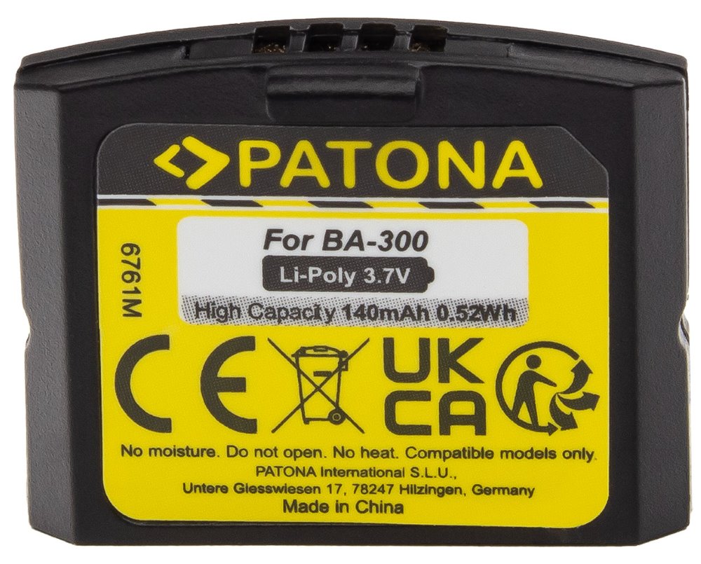 PATONA baterie pro sluchátka Sennheiser BA300/HC BA-300 140mAh Li-Pol 3,7V PT6761
