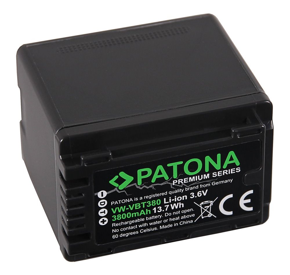 PATONA baterie pro videokameru Panasonic VW-VBT380 3800mAh Li-Ion Premium PT1257