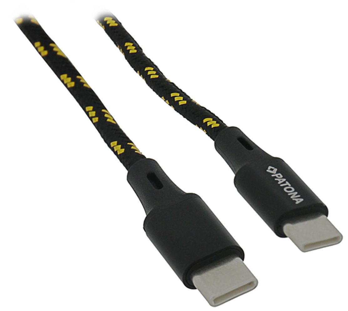 PATONA kabel USB-C/USB-C, Power delivery 30W, opletený, 60cm PT1811
