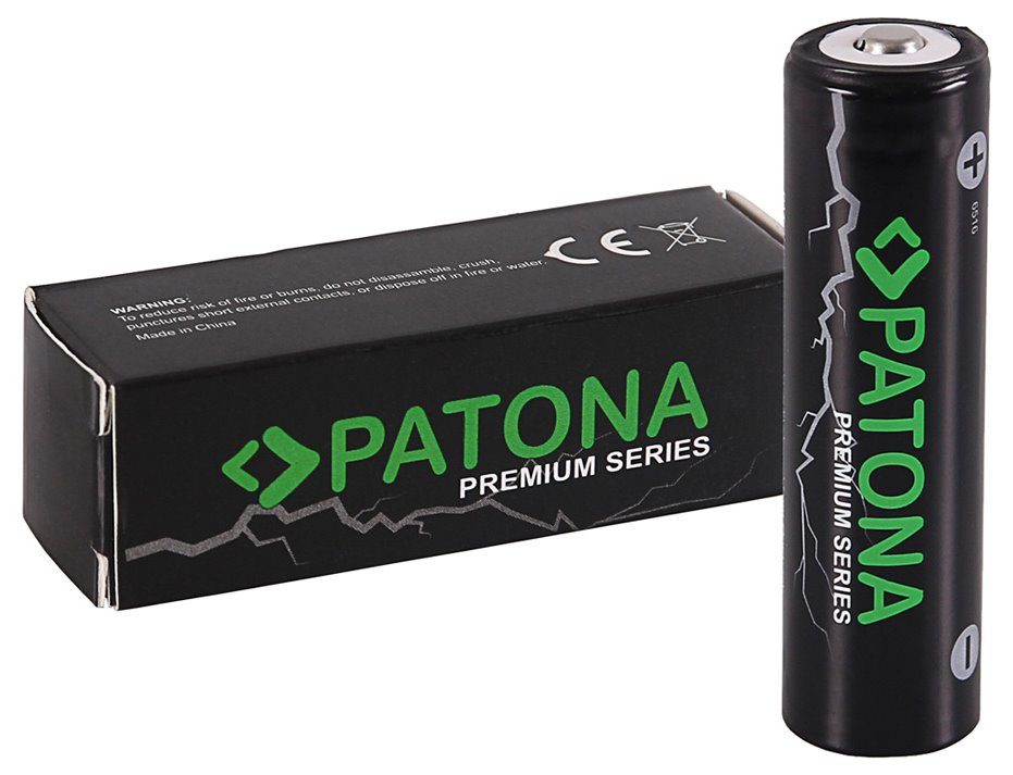 PATONA nabíjecí baterie 18650 Li-lon 3350mAh PREMIUM 3,7V vyvýšený plus pól PT6516