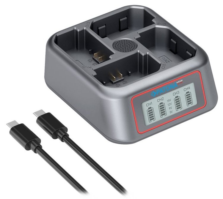 PATONA nabíječka 4-port pro Foto Sony NP-FZ100, Power delivery, USB-C PT4179