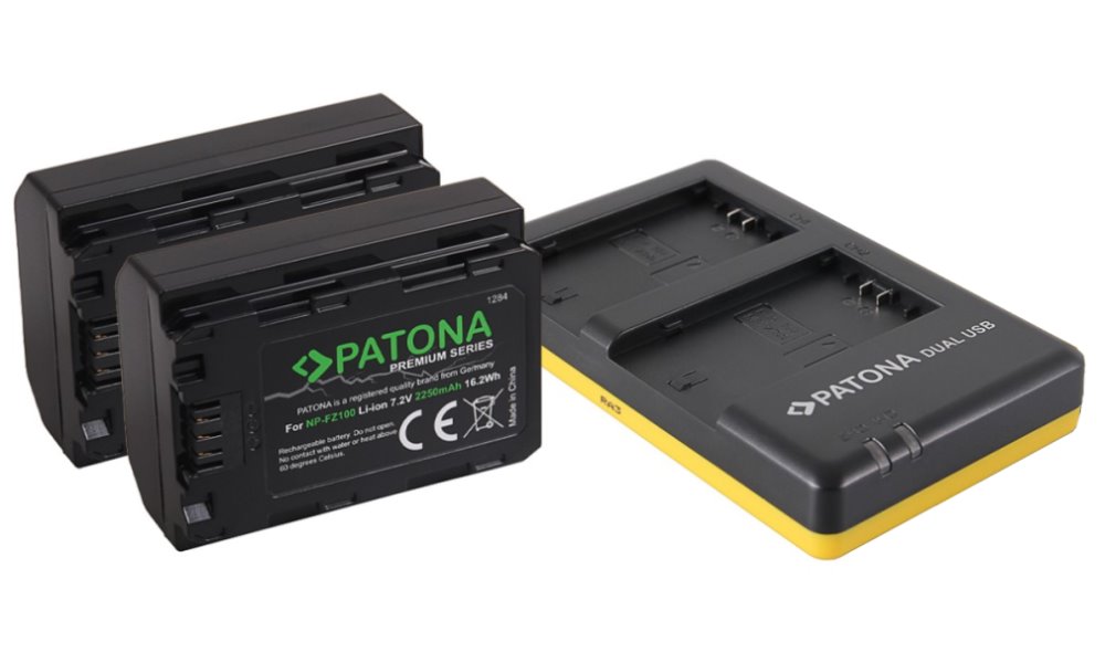PATONA nabíječka Foto Dual Sony NP-FZ100+2x aku 2250 mAh PT1927B