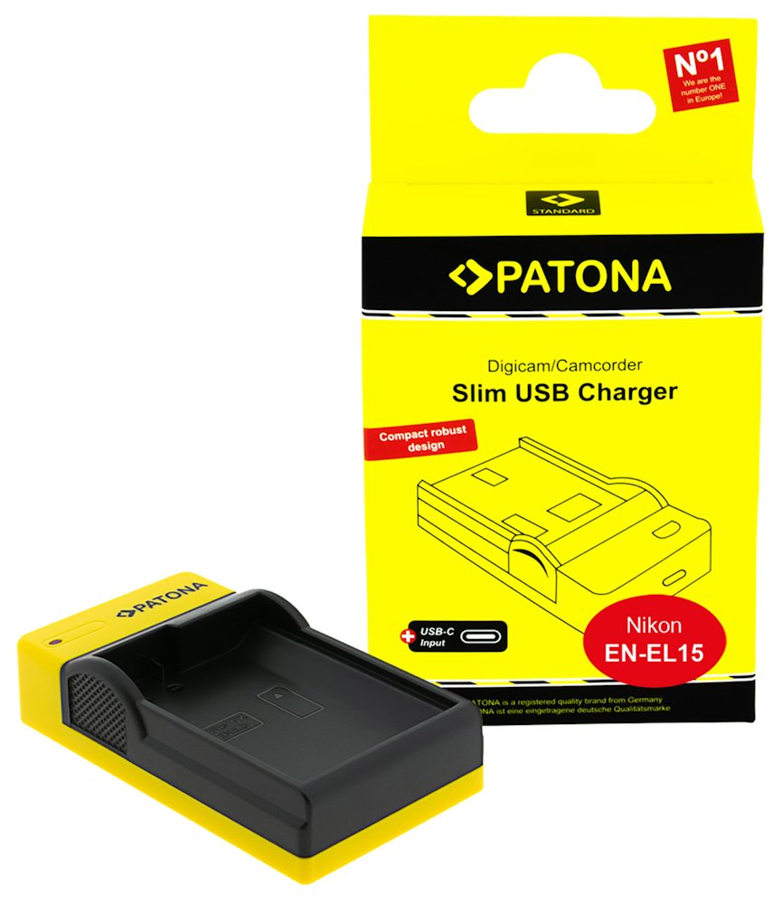 PATONA nabíječka Foto Nikon EN-EL15 slim, USB PT151624