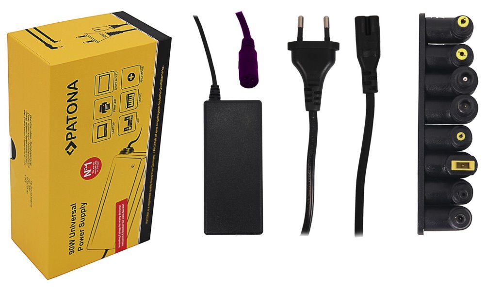 PATONA napájecí adaptér k ntb/ 15-22V/4,74A 90W/ UNI/ 8 konektorů PT2581