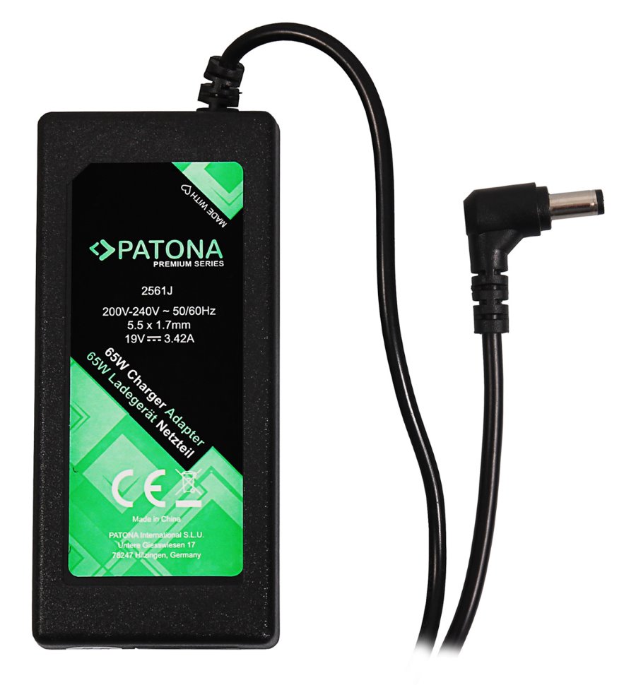 PATONA napájecí adaptér k ntb/ 19V/3,42A 65W/ konektor 5,5x1,7mm/ ACER PREMIUM PT2561